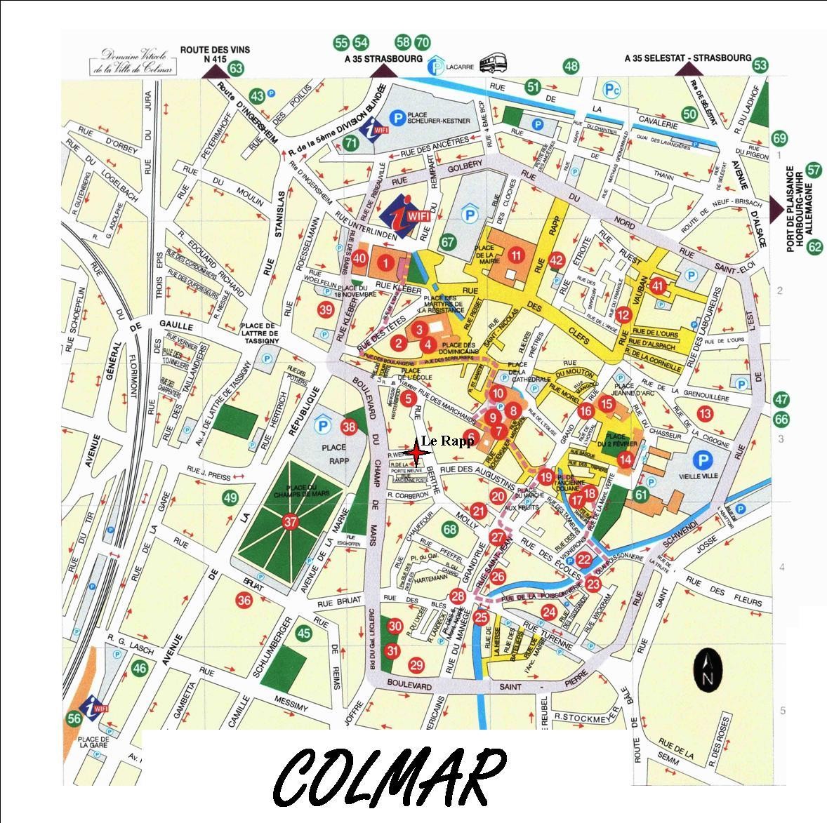 colmar tourist map